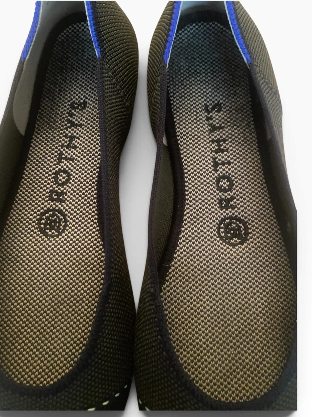 Rothy's Highland Captoe Olive Navy Ballet Flat Size 7.5
